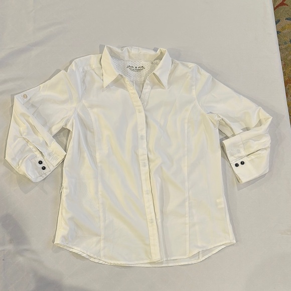 Royal Robbins Tops - Royal Robbins Women’s EXPEDITION PRO 3/4 SLEEVE hiking shirt‎ medium EUC